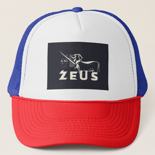 Divine Headwear Elegance,Zeus Logo Trucker Hat (Front)