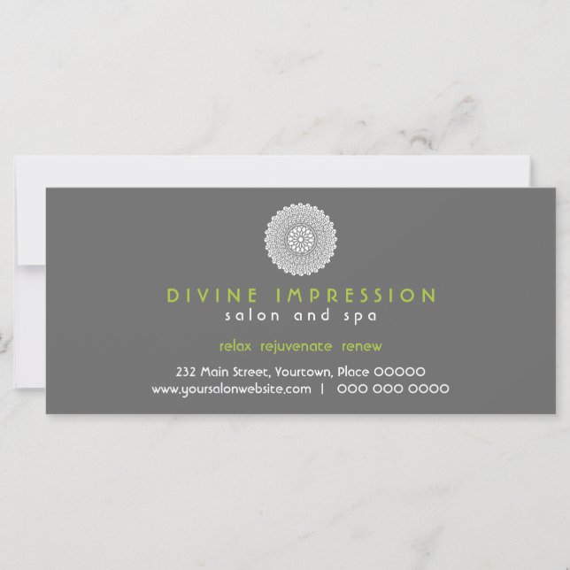 Divine Impression Green Gift Certificate (Front)