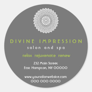 Divine Impression Green Promotional Classic Round Sticker