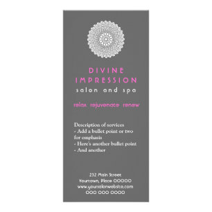 Divine Impression Pink Promotional Rack Card