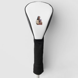 Divine_ Jesus and Moo Deng in Artistic Harmony Tan Golf Head Cover