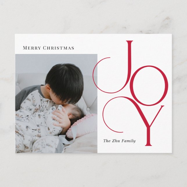 Divine Joy EDITABLE COLOR Holiday Postcard (Front)
