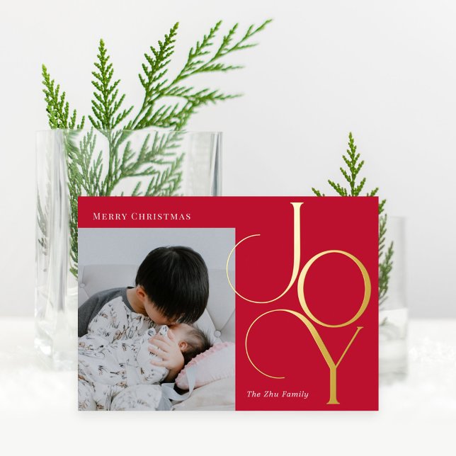 Divine Joy Foil Holiday Card Editable Colour (Creator Uploaded)