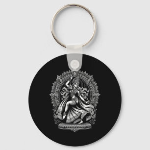 Divine Kali Goddess Dancing Yoga Tee Spiritual Hin Key Ring