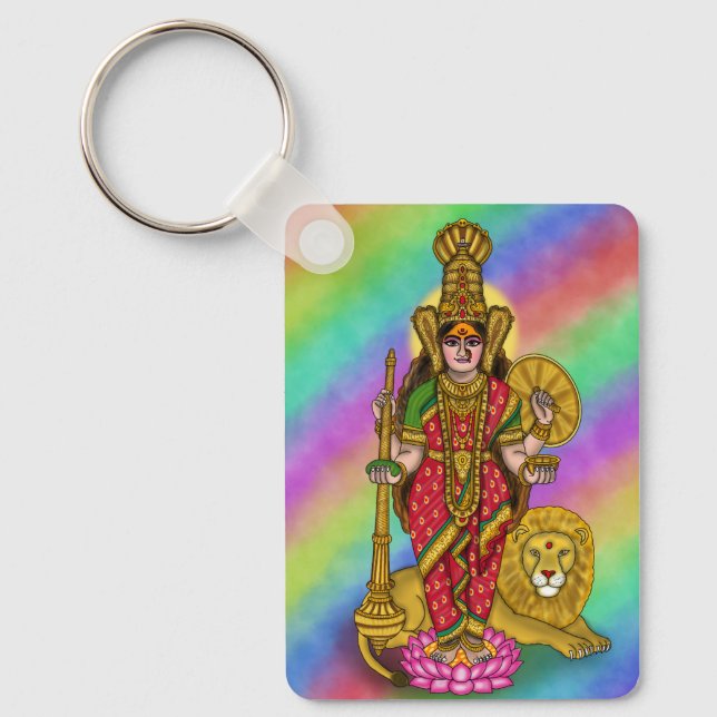Divine Kolhapur Mahalakshmi Keychain (Front)
