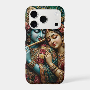 Divine Krishna and Radha Traditional Mural Art