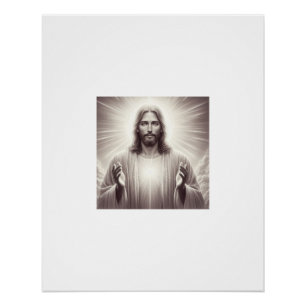 Divine Light: A Portrait of Lord Jesus Christ Poster