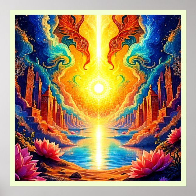 Divine Light City Awakening Poster (Front)