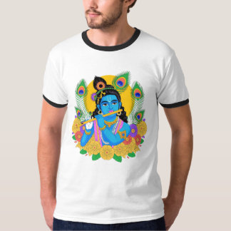 Divine Lord Krishna Vector Art - Spiritual Flute  T-Shirt