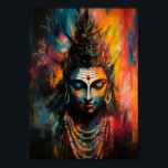 Divine Lord Shiva Abstract Rainbow Colour Splash Poster<br><div class="desc">Shiva Quote: In the silence of meditation,  you meet Shiva—the eternal truth of existence.

Colours: Rainbow</div>