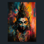 Divine Lord Shiva Abstract Rainbow Colour Splash Poster<br><div class="desc">Shiva Quote: In the silence of meditation,  you meet Shiva—the eternal truth of existence.

Colours: Rainbow</div>