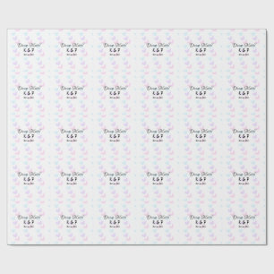 Divine match add couple name letter heart pattern wrapping paper