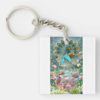 Divine Melody of Lord Krishna: Sacred Flute, Sacre Key Ring