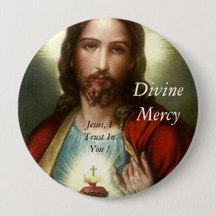 Divine Mercy 10 Cm Round Badge