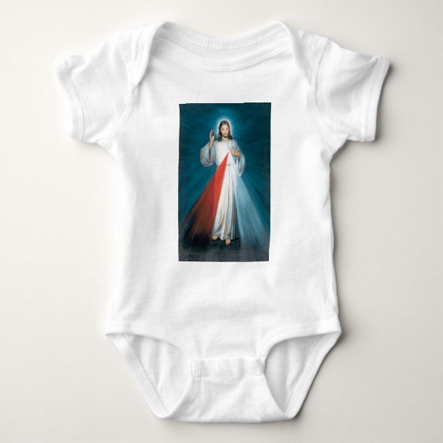 divine mercy baby bodysuit (Front)