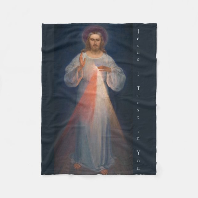 Divine Mercy by Kazimierowski Eugene Fleece Blanket (Front)