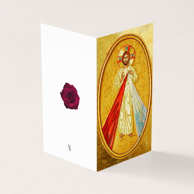 Divine Mercy Catholic Condolence Thank You Cards (Outside)