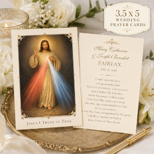 Divine Mercy Catholic Wedding Prayer Card