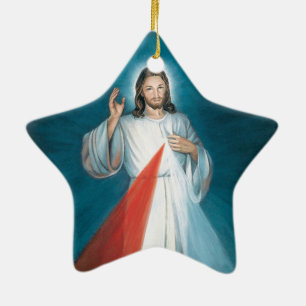 divine mercy ceramic tree decoration