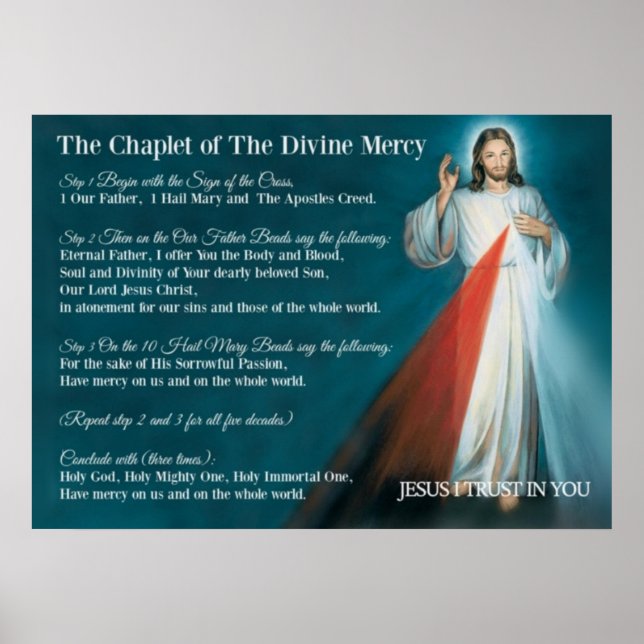Divine Mercy Chaplet Poster (Front)