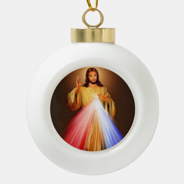 Divine Mercy Christmas Ornament (Front)