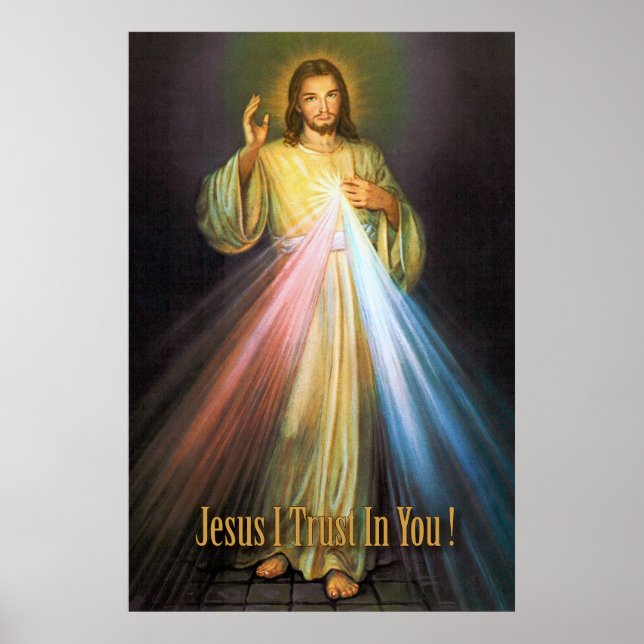 Divine Mercy Devotional Image Poster (Front)