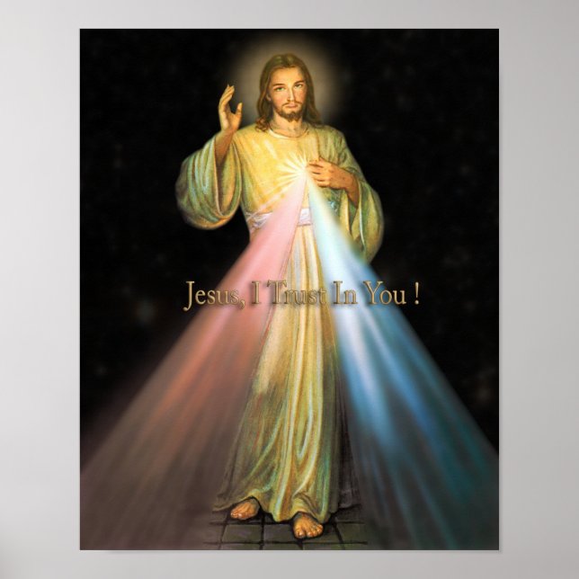 Divine Mercy Devotional Image. Poster (Front)