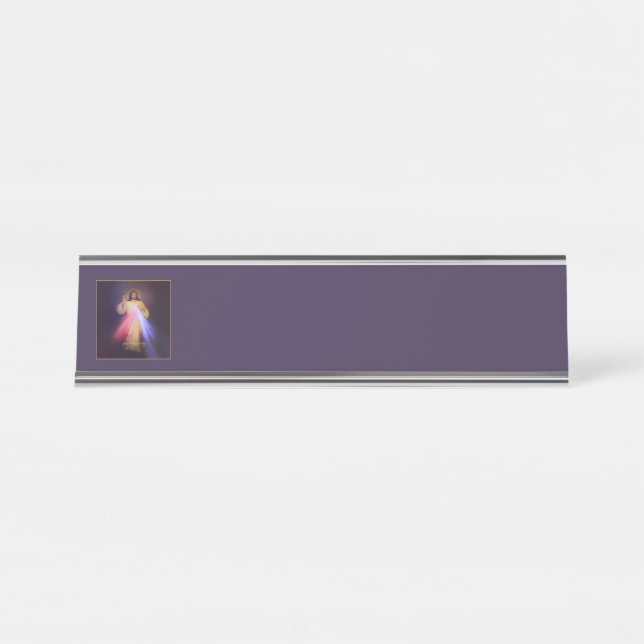Divine Mercy Gold Desk Name Plate (Front)