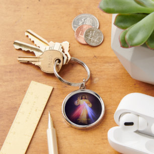 Divine Mercy Gold Key Ring