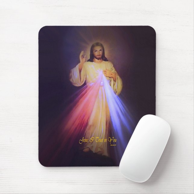 Divine Mercy Gold Mouse Pad (With Mouse)