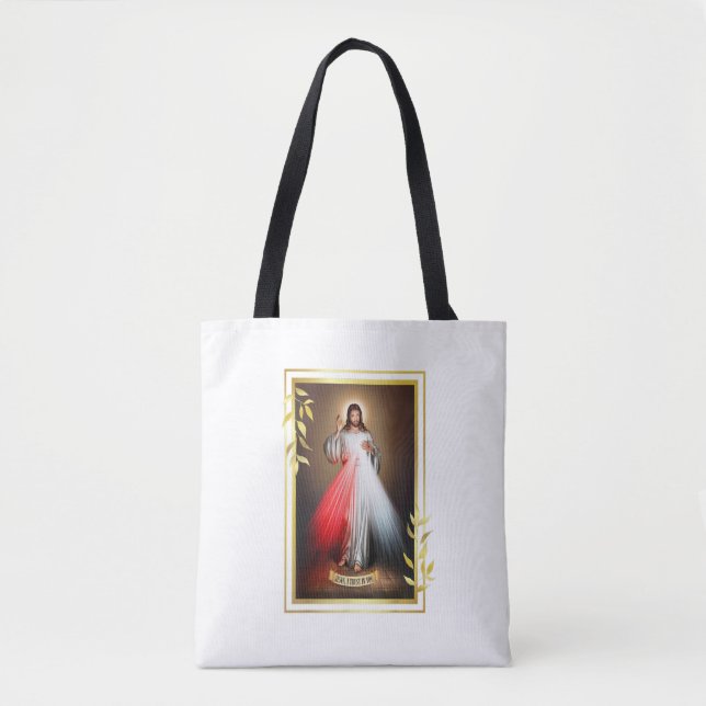 Divine Mercy Jesus Christ Sacred Heart Of Jesus Gi Tote Bag (Front)