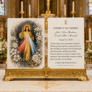Divine Mercy Jesus Elegant Catholic Wedding Prayer