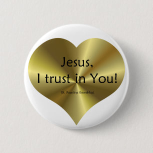 Divine Mercy: Jesus I trust in You 6 Cm Round Badge