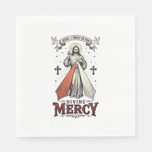 Divine Mercy Jesus I Trust in You Vintage Shirt De Napkin