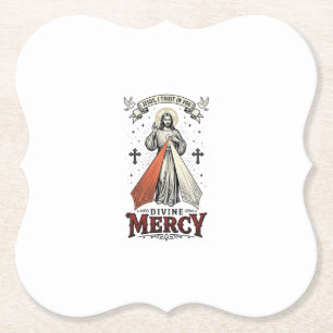 Divine Mercy Jesus I Trust in You Vintage Shirt De Paper Coaster