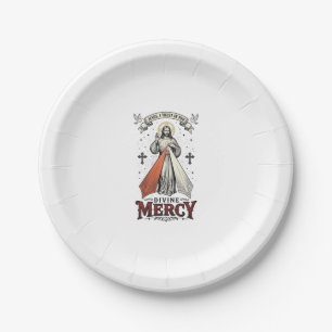 Divine Mercy Jesus I Trust in You Vintage Shirt De Paper Plate