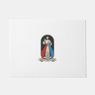 Divine Mercy Jesus Vintage Doormat
