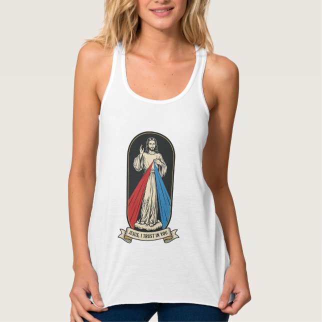 Divine Mercy Jesus Vintage Singlet (Front)