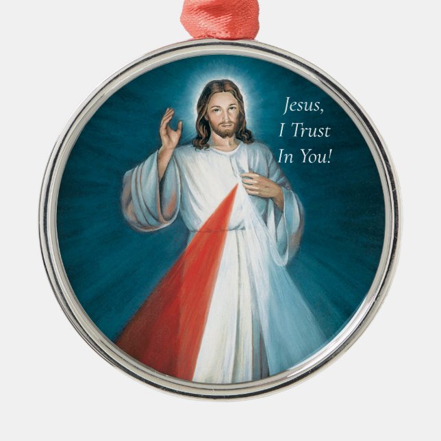 divine mercy metal ornament (Front)