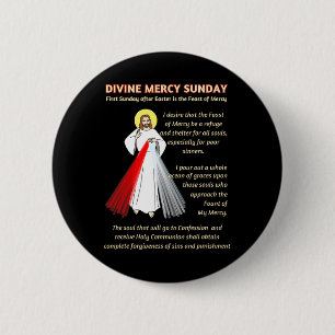 Divine Mercy Sunday First Sunday After Easter 6 Cm Round Badge