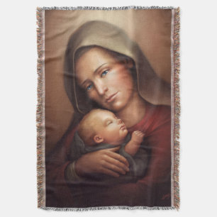 Divine Motherhood Throw Blanket
