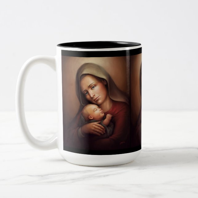 Divine Motherhood Two-Tone Coffee Mug (Left)