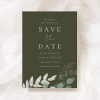 Divine Olive Green Leaf Elegance Wedding