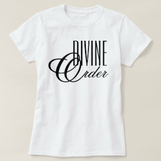 Divine Order 90s minimalist chic faith tee shirt