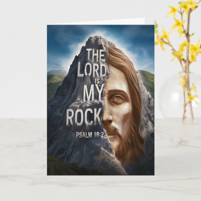 Divine Portrait: The Lord Is My Rock Card (Yellow Flower)