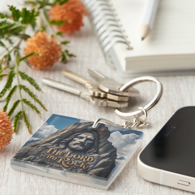 Divine Presence Among the Mountains Key Ring (Front Right)