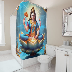 Divine Presence: Ganesh Shower Curtain Design