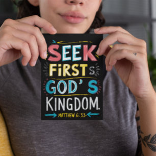 Divine Quest: Seek First Gods Kingdom Postcard