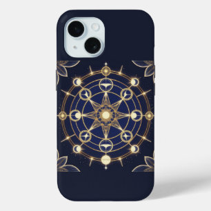 Divine Radiance – Golden Mandala of Awakening iPhone 15 Case