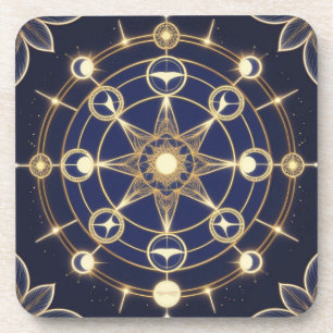 Divine Radiance – Golden Mandala of Awakening Coaster